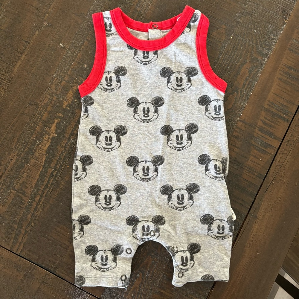 NWOT Finn + Emma Mickey Tank Romper 9-12 Month